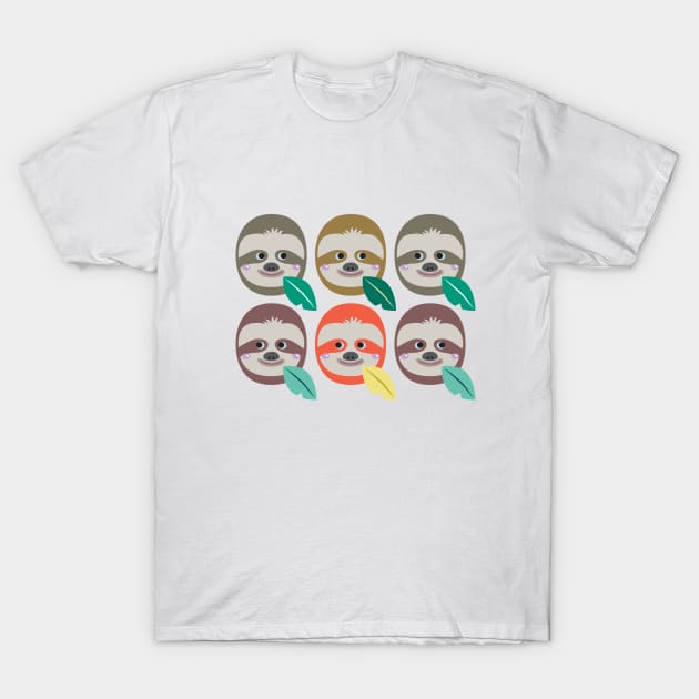 The Slothful Sloths II T-Shirt by littleoddforest